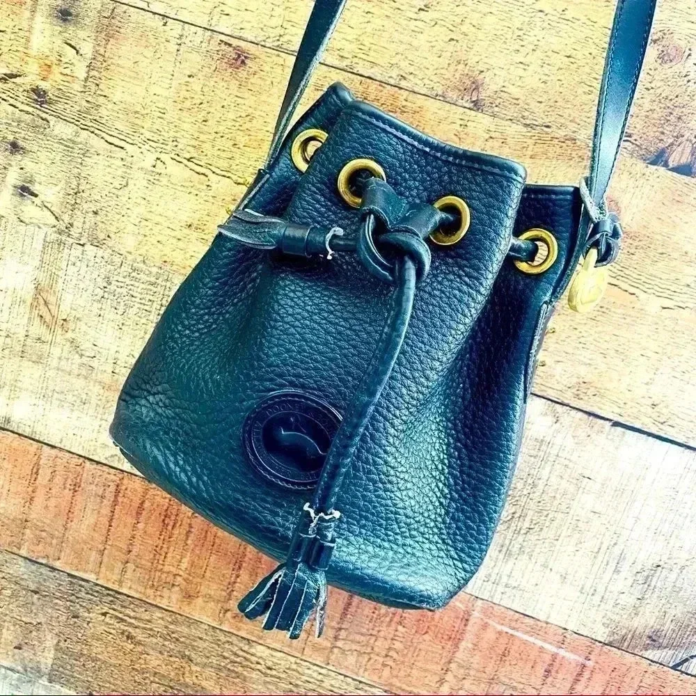 Vintage Dooney & Bourke Leather Bucket Bag 1990s